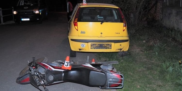 Nehoda v obci Hrabová na Šumpersku