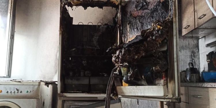 Požár bytu v Ústí nad Labem