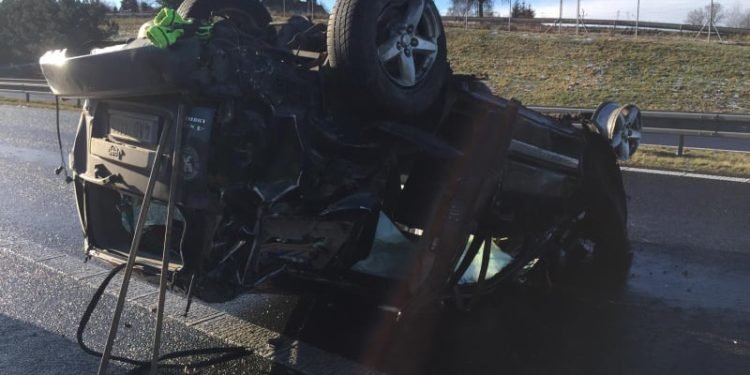 Havárie osobního vozidla na Písecku