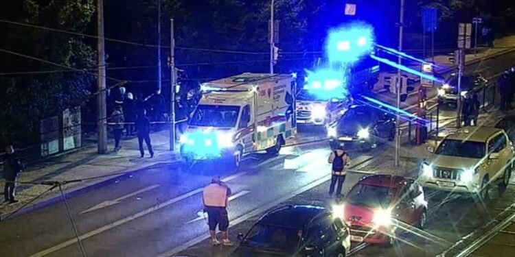 Rvačka na Palackého náměstí