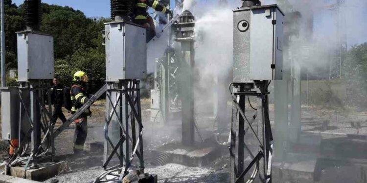 Požár trafostanice